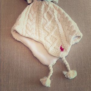 Polo Ralph Lauren Girls 2 piece Hat/Mitten Set